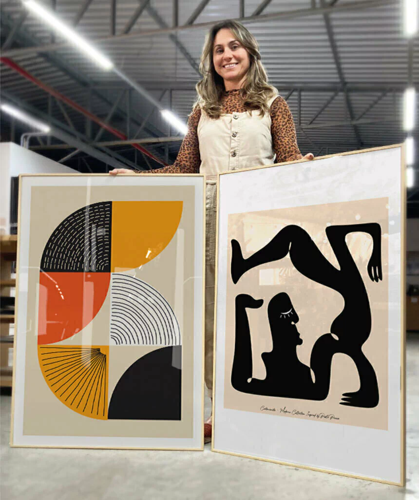 Fotografia de quadros ambientados da marca Moderna 1.